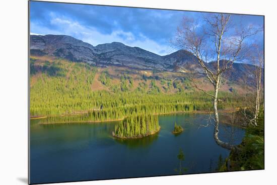 Azouzetta Lake and the Murray Range in Pine Pass on Highway 97, the Hart Highway-Richard Wright-Mounted Photographic Print