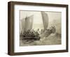 Azov Cossacks Boarding a Turkish Corsair Full of Cherkessk Women on the Coast of the Black Sea-Grigori Grigorevich Gagarin-Framed Giclee Print