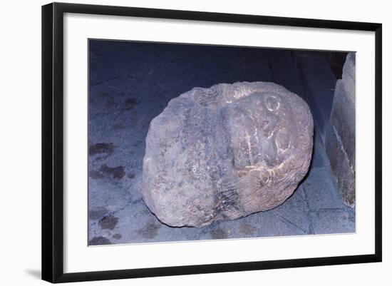 Aztec Artifact Found during Excavation-null-Framed Photographic Print