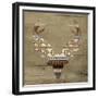 Aztec Deer mate-Jace Grey-Framed Premium Giclee Print