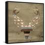 Aztec Deer mate-Jace Grey-Framed Stretched Canvas