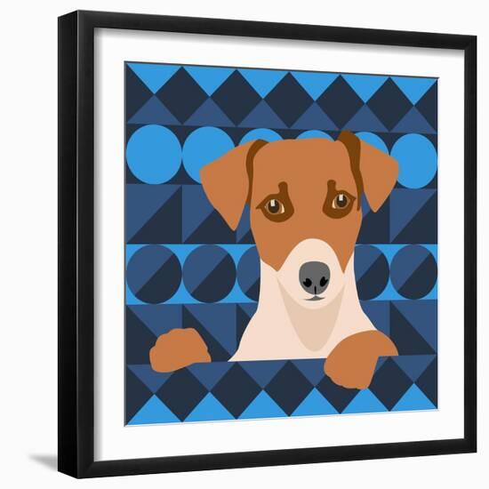 Aztec Dog-Claire Huntley-Framed Giclee Print