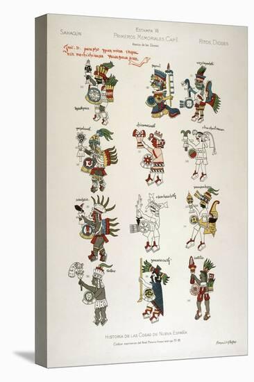 Aztec Gods from the Florentine codex-null-Stretched Canvas