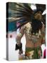 Aztec Indian Dancer, El Pueblo de Los Angeles, Los Angeles, California, USA-Walter Bibikow-Stretched Canvas