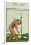 Aztec Man Planting Maize Written and Illustrated by Bernardino De Sahagun, Spanish Mid 16th Century-null-Framed Giclee Print