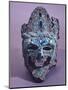 Aztec Mask Decorated with Mosaic-null-Mounted Giclee Print