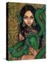 Aztec /Mayan Art:  Priestess of Quetzalcoatl-Jasmine Becket-Griffith-Stretched Canvas