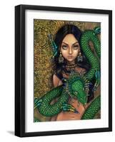 Aztec /Mayan Art:  Priestess of Quetzalcoatl-Jasmine Becket-Griffith-Framed Art Print