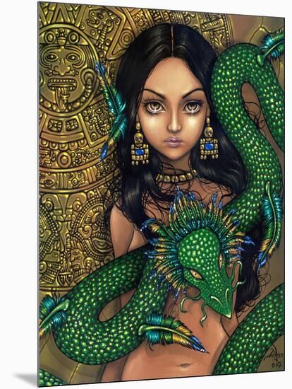 Aztec /Mayan Art:  Priestess of Quetzalcoatl-Jasmine Becket-Griffith-Mounted Art Print