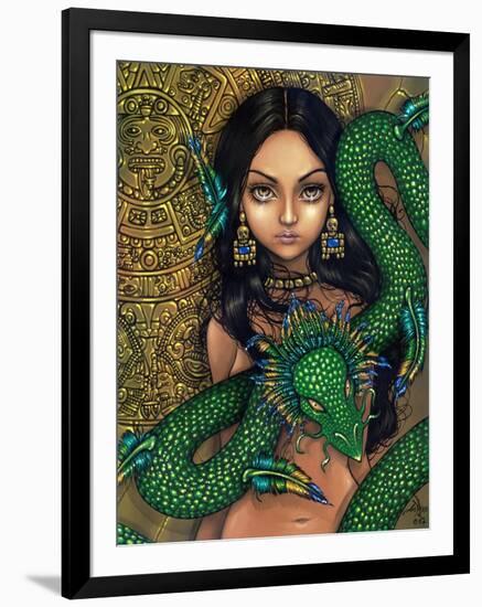 Aztec /Mayan Art:  Priestess of Quetzalcoatl-Jasmine Becket-Griffith-Framed Art Print