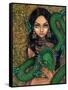 Aztec /Mayan Art:  Priestess of Quetzalcoatl-Jasmine Becket-Griffith-Framed Stretched Canvas