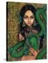 Aztec /Mayan Art:  Priestess of Quetzalcoatl-Jasmine Becket-Griffith-Stretched Canvas