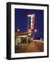 Aztec Motel Neon Sign, Rt 66, Albuqurque, NM-George Oze-Framed Photographic Print