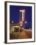 Aztec Motel Neon Sign, Rt 66, Albuqurque, NM-George Oze-Framed Photographic Print