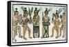 Aztec Musicians from an Account of Aztec Crafts in Central Mexico-null-Framed Stretched Canvas