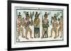 Aztec Musicians from an Account of Aztec Crafts in Central Mexico-null-Framed Giclee Print