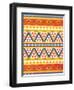 Aztec Pattern Colors-Jace Grey-Framed Art Print