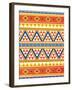 Aztec Pattern Colors-Jace Grey-Framed Art Print