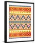 Aztec Pattern Colors-Jace Grey-Framed Art Print