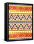 Aztec Pattern Colors-Jace Grey-Framed Stretched Canvas