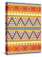 Aztec Pattern Colors-Jace Grey-Stretched Canvas