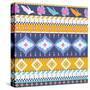 Aztec Pattern-tomuato-Stretched Canvas