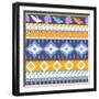 Aztec Pattern-tomuato-Framed Art Print