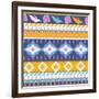 Aztec Pattern-tomuato-Framed Art Print