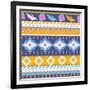 Aztec Pattern-tomuato-Framed Art Print