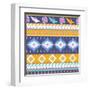 Aztec Pattern-tomuato-Framed Art Print