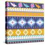 Aztec Pattern-tomuato-Stretched Canvas