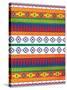 Aztec Patterned Mate Colors-Jace Grey-Stretched Canvas