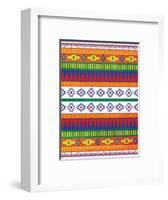 Aztec Patterned Mate Colors-Jace Grey-Framed Art Print