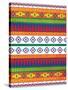 Aztec Patterned Mate Colors-Jace Grey-Stretched Canvas
