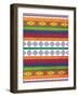 Aztec Patterned Mate Colors-Jace Grey-Framed Art Print