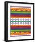 Aztec Patterned Mate Colors-Jace Grey-Framed Art Print