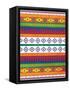 Aztec Patterned Mate Colors-Jace Grey-Framed Stretched Canvas