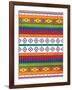 Aztec Patterned Mate Colors-Jace Grey-Framed Art Print