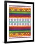 Aztec Patterned Mate Colors-Jace Grey-Framed Art Print