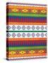 Aztec Patterned Mate Colors-Jace Grey-Stretched Canvas