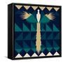 Aztec Peacock-Claire Huntley-Framed Stretched Canvas