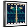 Aztec Peacock-Claire Huntley-Framed Giclee Print