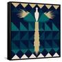 Aztec Peacock-Claire Huntley-Framed Stretched Canvas