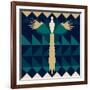 Aztec Peacock-Claire Huntley-Framed Giclee Print