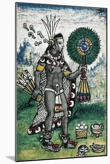 Aztec Prince with a Feather Fan from the History of the Indies, 1579-Diego Duran-Mounted Giclee Print