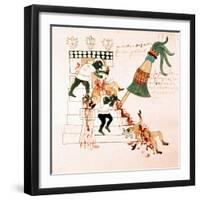 Aztec Temple Sacrifice-null-Framed Giclee Print