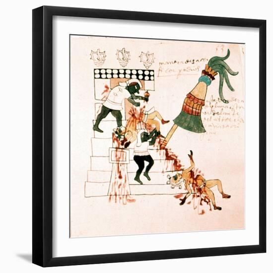 Aztec Temple Sacrifice-null-Framed Giclee Print