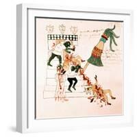 Aztec Temple Sacrifice-null-Framed Giclee Print