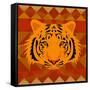 Aztec Tiger-Claire Huntley-Framed Stretched Canvas