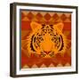 Aztec Tiger-Claire Huntley-Framed Giclee Print